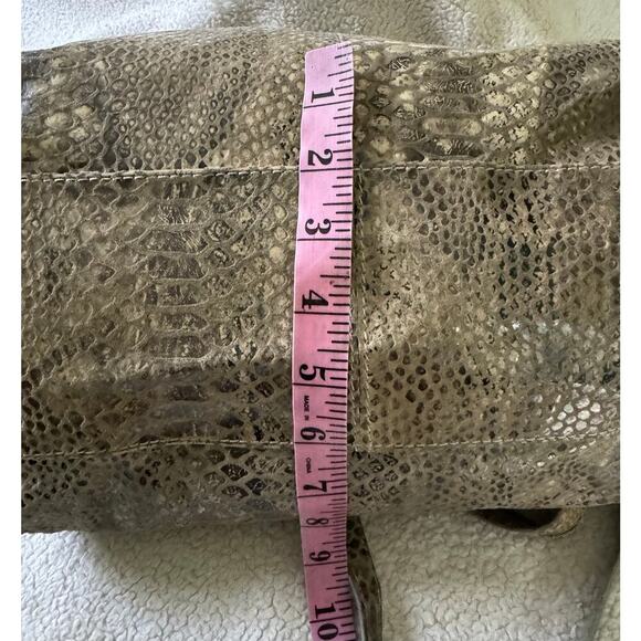 Elliot Lucca Leather embossed snake skin shoulder crossbody GypsyGoth Y2K - Picture 15 of 16